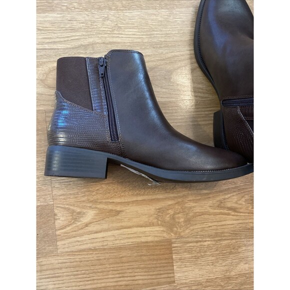 Style & Co Womens Edwinaa Gore Ankle Booties Chocolate Smooth 6M NIB - Picture 10 of 16